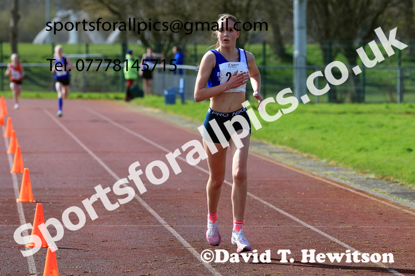 Girls Under-15s Young Athletes 5k, 2026 Northern Mens 12 and Womens 6 Stage Road Relays and Young Athletes 5k, Sheepmount Stadium, Carlisle. Photo: David T. Hewitson/Sports for All Pics